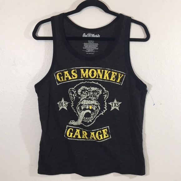 GAS MONKEY Tank Top Graphic Tee black Small - Picture 2 of 4